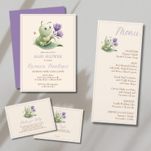 Ivory Cute Caterpillar Baby Shower