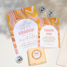 Let's Get Groovy Pink Retro Girl Birthday Party