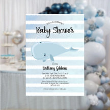 Cute Whale Baby Shower by 3Cattails