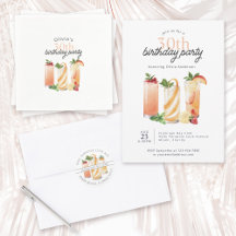 Modern Summer Cocktails 30th Birthday Party