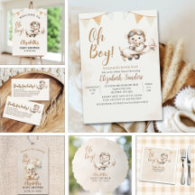 Oh Boy, Cute Teddy Bear Baby shower boy