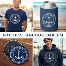 Anchor and rope border emblem