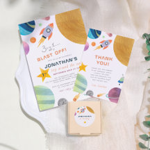 Blast Off! Rocket Trip Photo Boy Birthday Party 