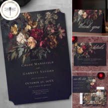 Moody Romantic Dark Floral Gothic Wedding