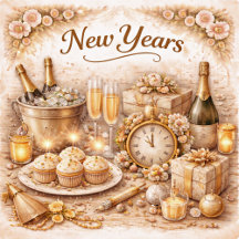 New Year’s Wrapping Paper Sheets