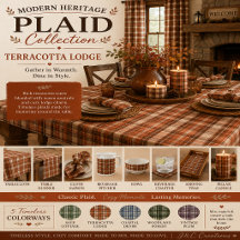 Terracotta Lodge Plaid Home Décor Collection