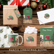 Rustic Christmas Scene Collection