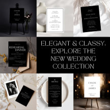 Elegant Classic Black Tie Wedding Collection
