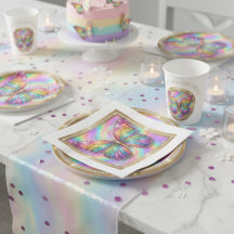 Luxury Rainbow Glitter Butterfly Party Collection