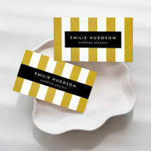 Gold Stripes Business Cards Collection