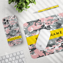 Pink and Gray Camouflage Yellow Collection