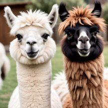 Cute Llama and Alpaca Plush Set