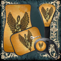 The soul of the melody, a golden clef with wings.