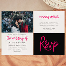 Modern calligraphy wedding suite