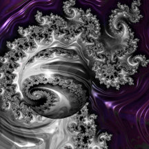 Silver and Purple Fractal Vortex