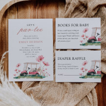 Let's Par-tee Golf Baby Shower Invitation