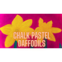Daffodil Bloom Chalk Pastel Art