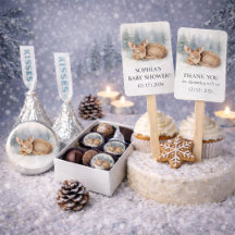 Sleeping Baby Deer Winter Baby Shower!