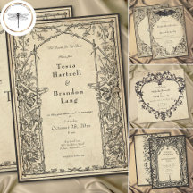 Vintage & Medieval Parchment Wedding Invitations