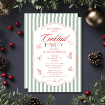 Trendy Corporate Christmas Party Invitations
