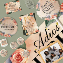 Funny Floral Elegant Divorce Party Collection