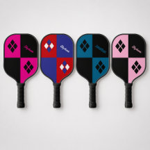 Modern Diamond Pattern Pickleball Paddles 