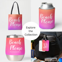 Beach Please Beach Summer Essentials Pink Orange