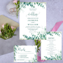 Greenery Eucalyptus Frameborder Wedding 