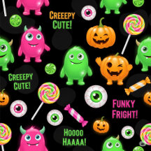 "Creepy Cute" Monsters and Halloween Fun Seamless 