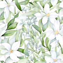 Sage Green and White Floral Home Décor 