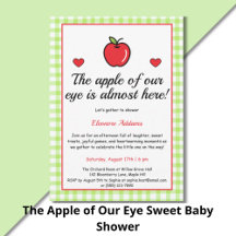 The Apple of Our Eye  Sweet Baby Shower Stationery