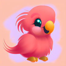 Cute and Adorable Pink Baby Parrot