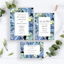 Blue Hydrangea Floral Wedding 