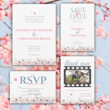 Pastel floral delicate wedding