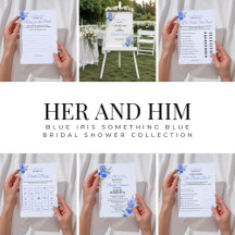 Blue Iris Something Blue Bridal Shower Collection