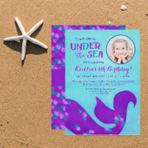 Mermaid Party Invitation Set
