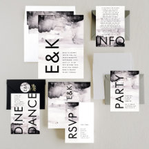 Modern Monogram Ink Wedding Collection