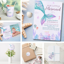 Our Little Mermaid Fun Birthday Party Girl