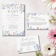 Baby in Bloom Wildflower Baby Shower Suite