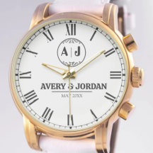 Luxury Timepieces Monogram Couple Names & Initials