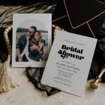 Vintage Retro Script Bridal Shower