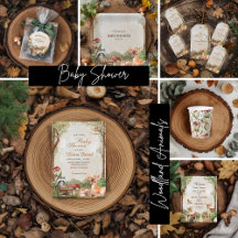 Rustic Forest Woodland Animals Fall Baby shower