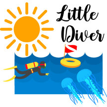 Little Diver with Jelly Fish Design