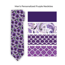 Men's Personalized Purple Neckties