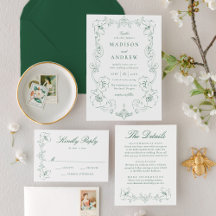 Elegant Green Ornate Floral Wedding