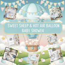  Sweet Sheep & Hot Air Balloon Baby Shower 