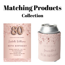 80th birthday party - Rose gold - stars