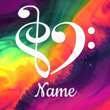 Treble Clef Bass Clef Heart Nebula Buttons