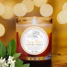 Candle custom business stickers, tag & stationery