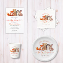 Woodland Forest Animals Baby Shower Supplies
